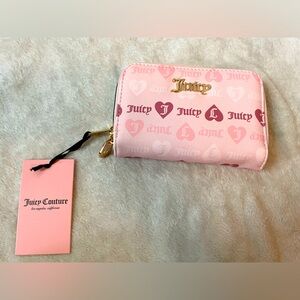 New! Juicy couture girls just want to have fun pink wallet
